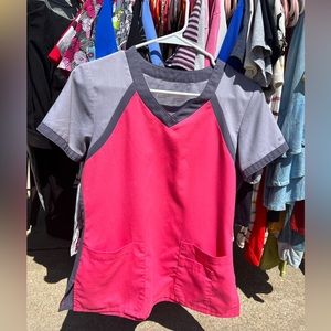 Womens Scrub Top - Pink Grays Anatomy